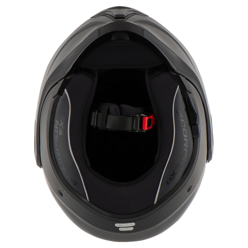 Scorpion EXO-TECH EVO Carbon hátrahajtható állú bukósisak fényes fekete