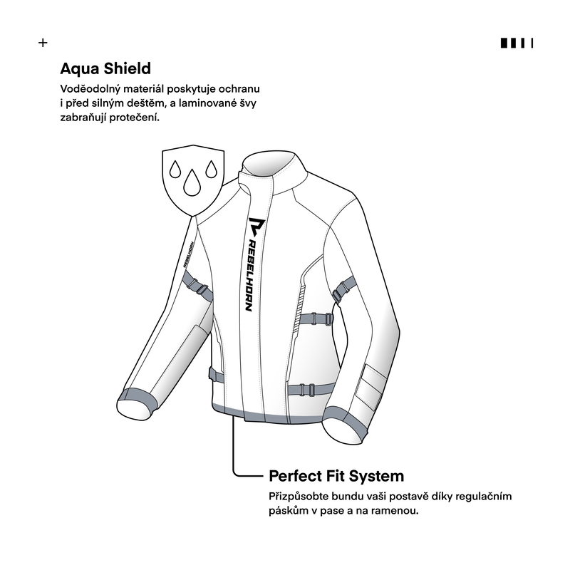 Motoros esőkabát Rebelhorn Patrol neon sárga-fekete