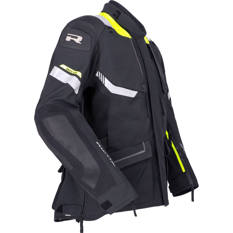 RICHA Armada GTX Pro motoros kabát fekete-fluo sárga kiárusítás