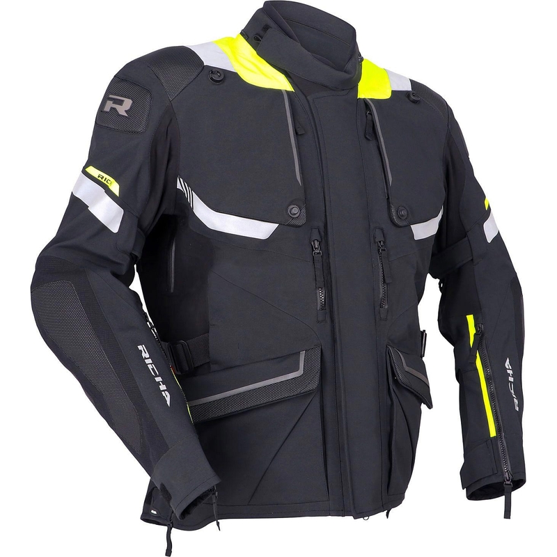 RICHA Armada GTX Pro motoros kabát fekete-fluo sárga kiárusítás