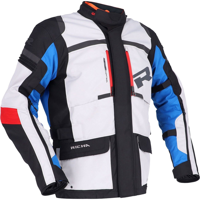 RICHA Brutus GTX motoros kabát szürke-kék-piros kiárusítás
