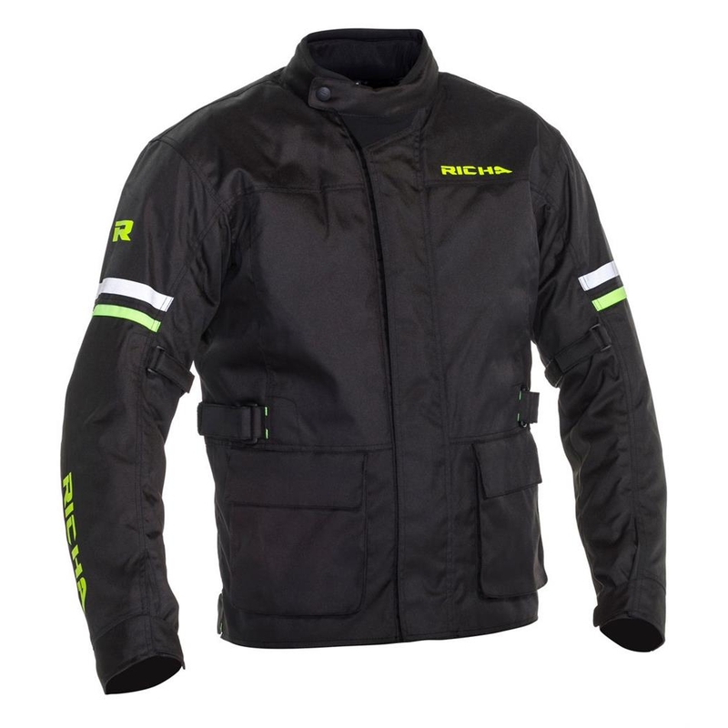 RICHA Buster WP Long motoros kabát fekete-fluo sárga kiárusítás