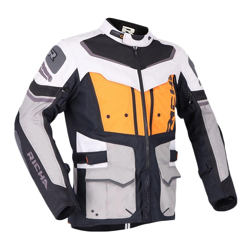 RICHA Infinity 2 Adventure motoros kabát szürke-narancssárga kiárusítás