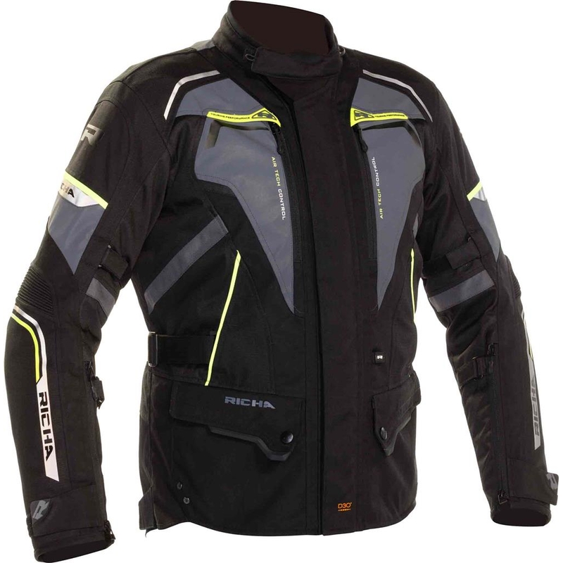 RICHA Infinity 2 Flare motoros kabát szürke-fluo sárga kiárusítás
