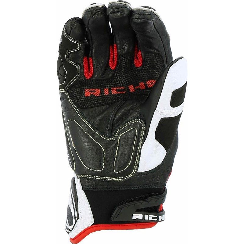 RICHA Stealth rövid motoros kesztyű fekete-piros-fehér kiárusítás
