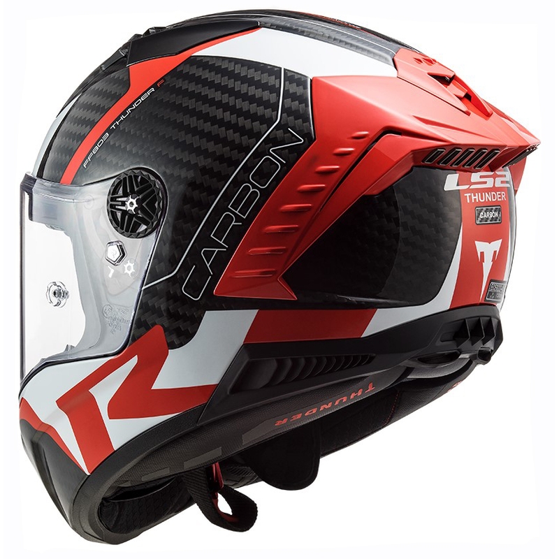 LS2 FF805 Thunder C Racing1 zárt bukósisak fekete-fehér-piros