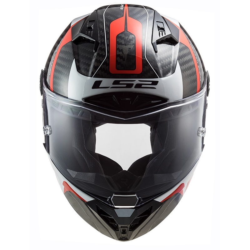 LS2 FF805 Thunder C Racing1 zárt bukósisak fekete-fehér-piros
