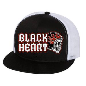 Black Heart Helmet Flames Wht baseball sapka