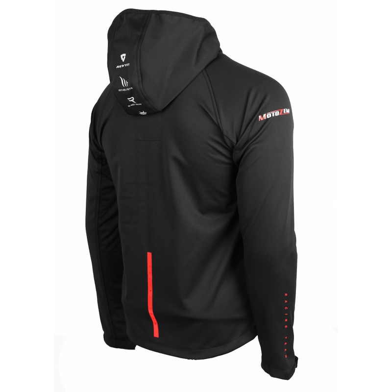 MotoZem Racing Team softshell kabát fekete-piros