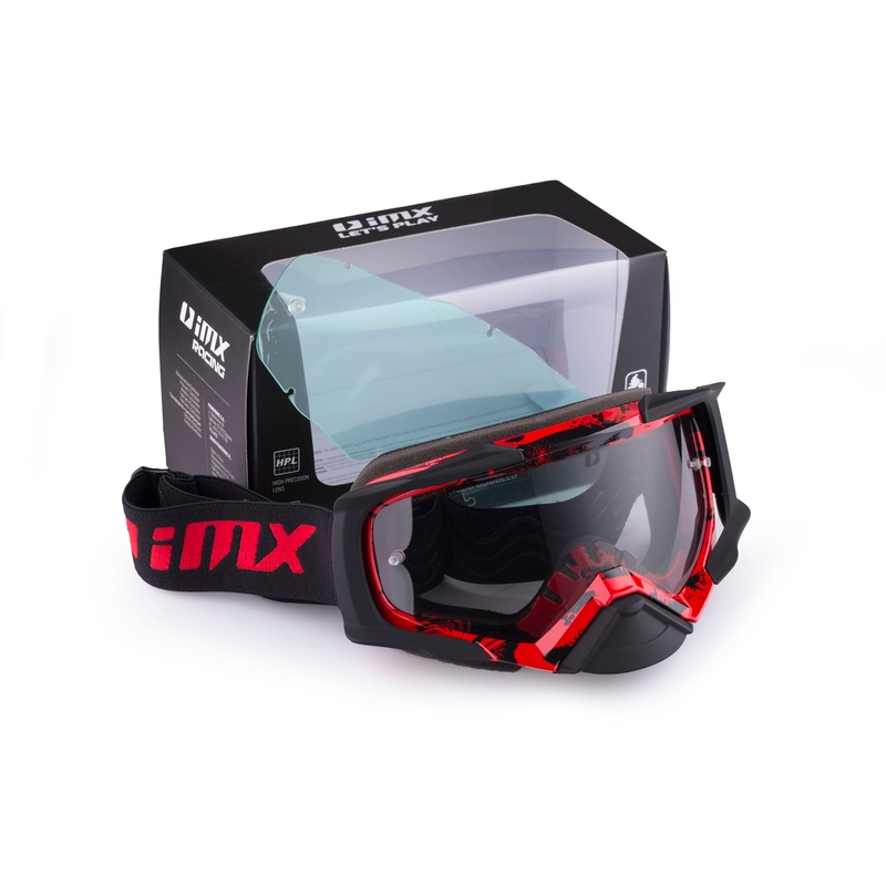 iMX Dust Graphic motocross szemüveg piros-fekete