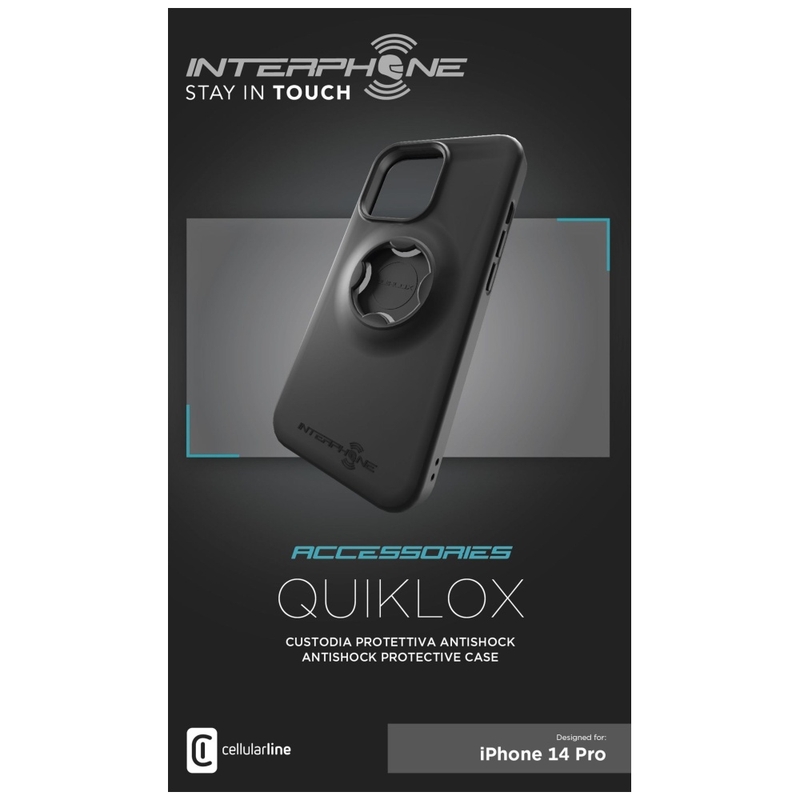Interphone QUIKLOX pro Apple iPhone 14 Pro védő borító fekete