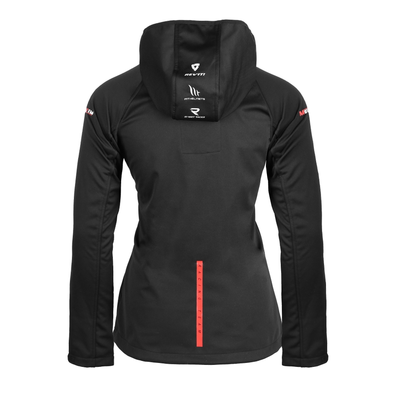 MotoZem Racing Team női softshell kabát fekete-piros