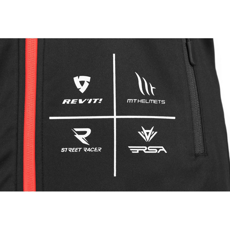 MotoZem Racing Team női softshell kabát fekete-piros