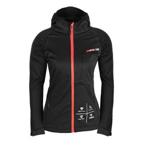 MotoZem Racing Team női softshell kabát fekete-piros