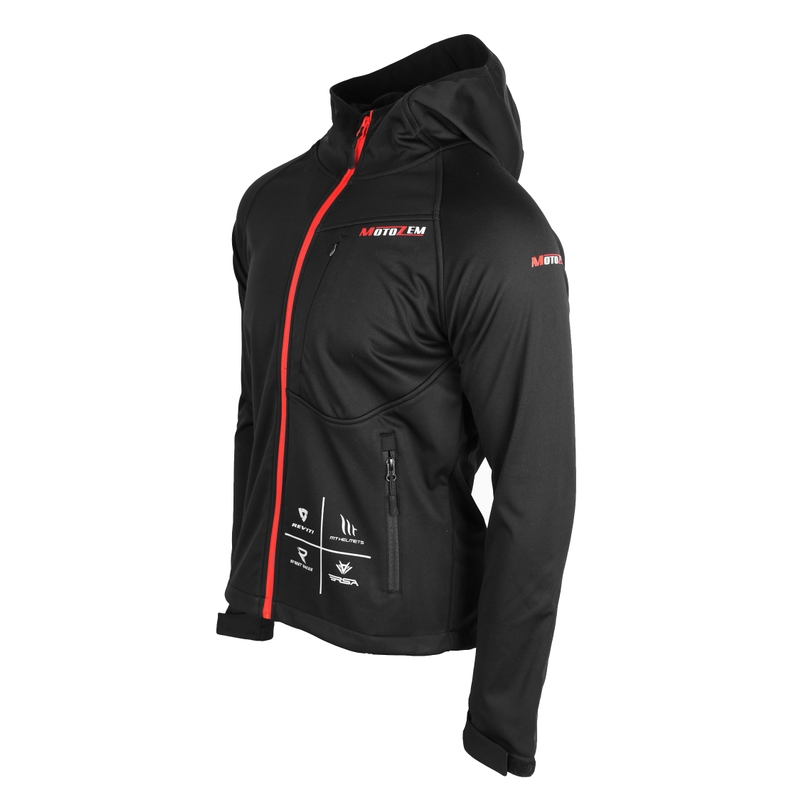 MotoZem Racing Team softshell kabát fekete-piros
