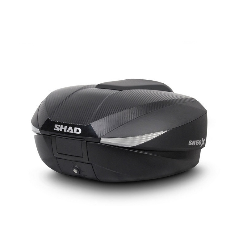 Felső csomagtartó SHAD SH58X Karbon (expandable concept) with PREMIUM lock and backrest