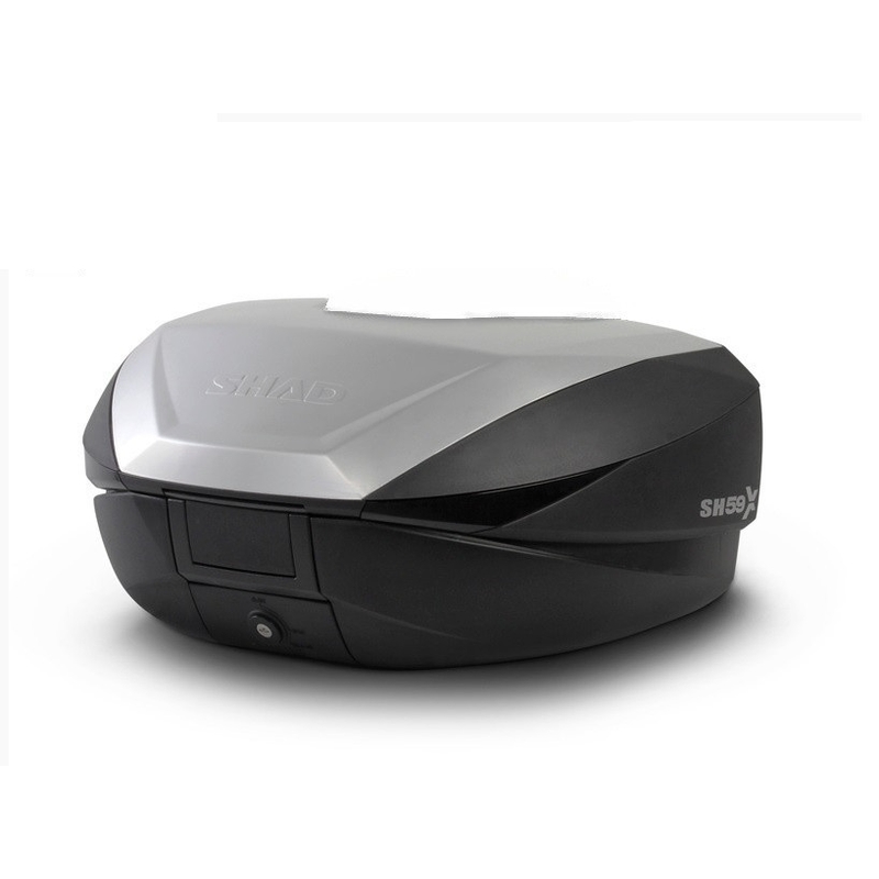 Felső csomagtartó SHAD SH59X black with aluminium cover (expandable concept) with PREMIUM SMART lock and backrest