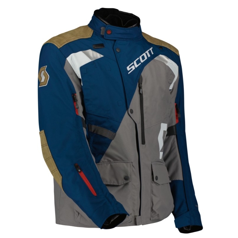 SCOTT Dualraid Dryo motoros kabát szürke-kék kiárusítás