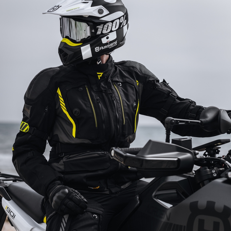 Rebelhorn Patrol motoros kabát  fekete-szürke-neon sárga