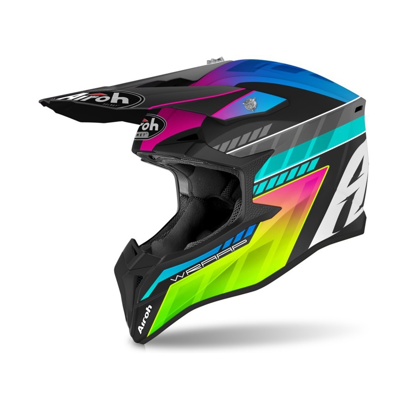 Airoh Wraap Prism gyerek motocross bukósisak fekete-kék
