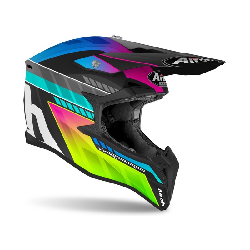 Airoh Wraap Prism gyerek motocross bukósisak fekete-kék