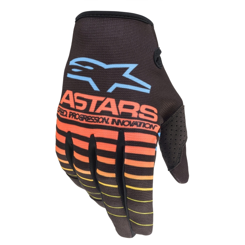 Alpinestars Radar gyerek motocross kesztyű fekete-narancssárga-fluo sárga
