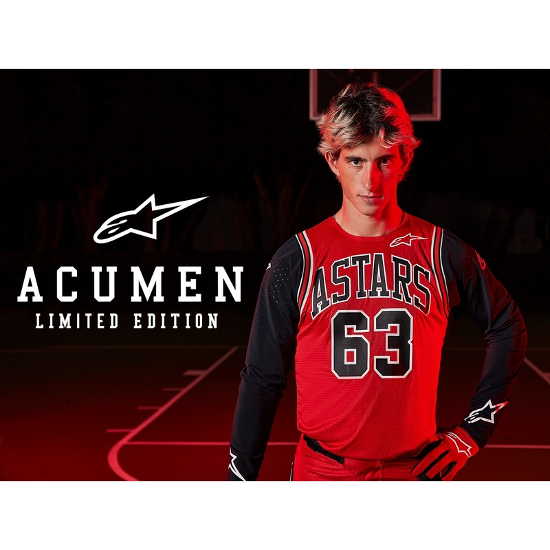 Alpinestars Racer Acumen gyerek motocross mez limitált edició piros-fekete-fehér