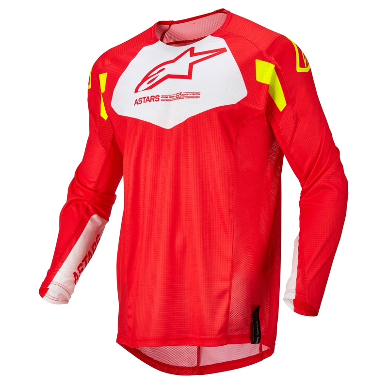 Alpinestars Racer Factory gyerek motocross mez fluo piros-fehér-fluo sárga kiárusítás