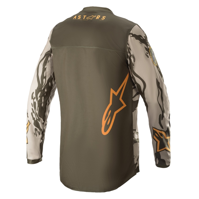 Alpinestars Racer Tactical camo gyerek motocross mez zöld-bézs-narancssárga