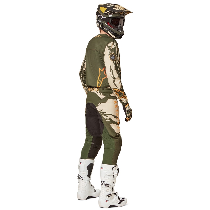 Alpinestars Racer Tactical camo gyerek motocross mez zöld-bézs-narancssárga