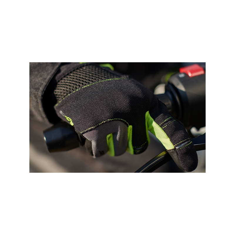 SEVENTY DEGREES SD-C48 rövid motoros kesztyű fekete-fluo sárga