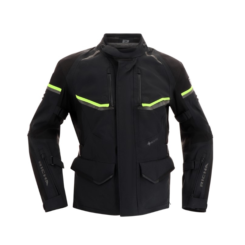 RICHA Atlantic 2 Gore-Tex motoros kabát fekete-fluo sárga kiárusítás