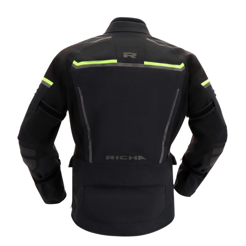 RICHA Atlantic 2 Gore-Tex motoros kabát fekete-fluo sárga kiárusítás