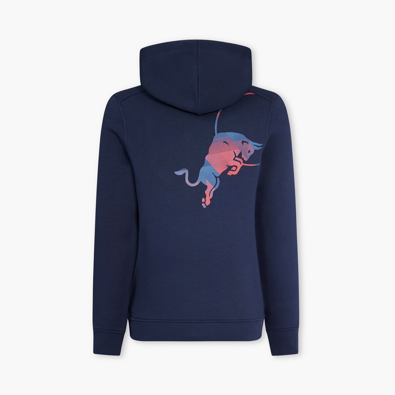 Red Bull Graphic kapucnis pulóver kék