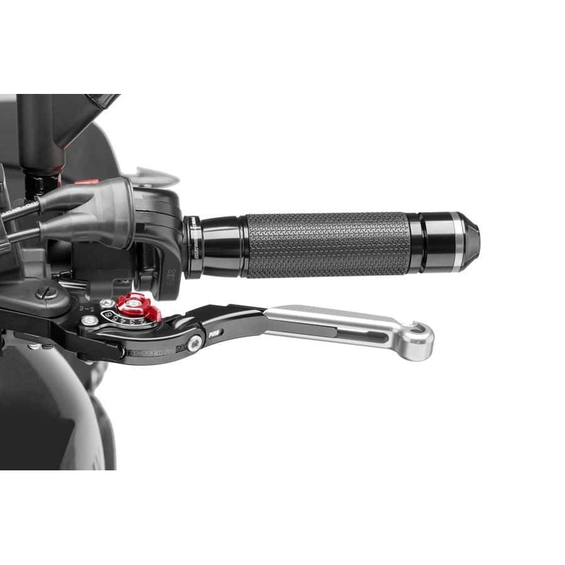Clutch lever without adapter PUIG extendable folding silver/red