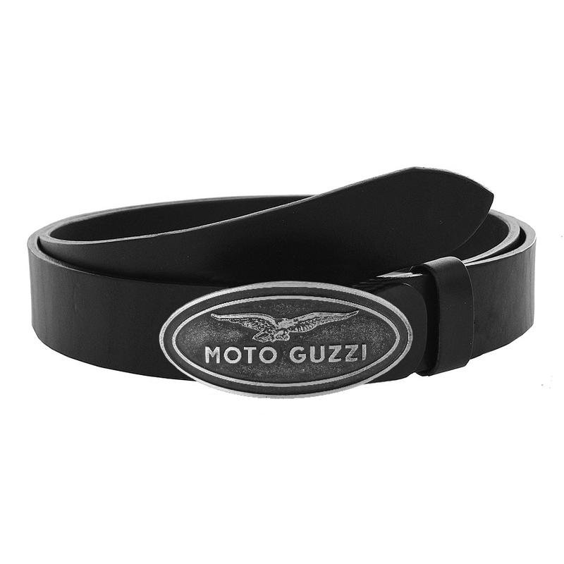 Moto Guzzi motoros bőr öv csattal