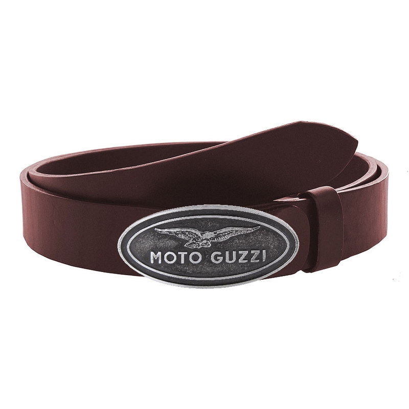 Moto Guzzi motoros bőr öv csattal barna