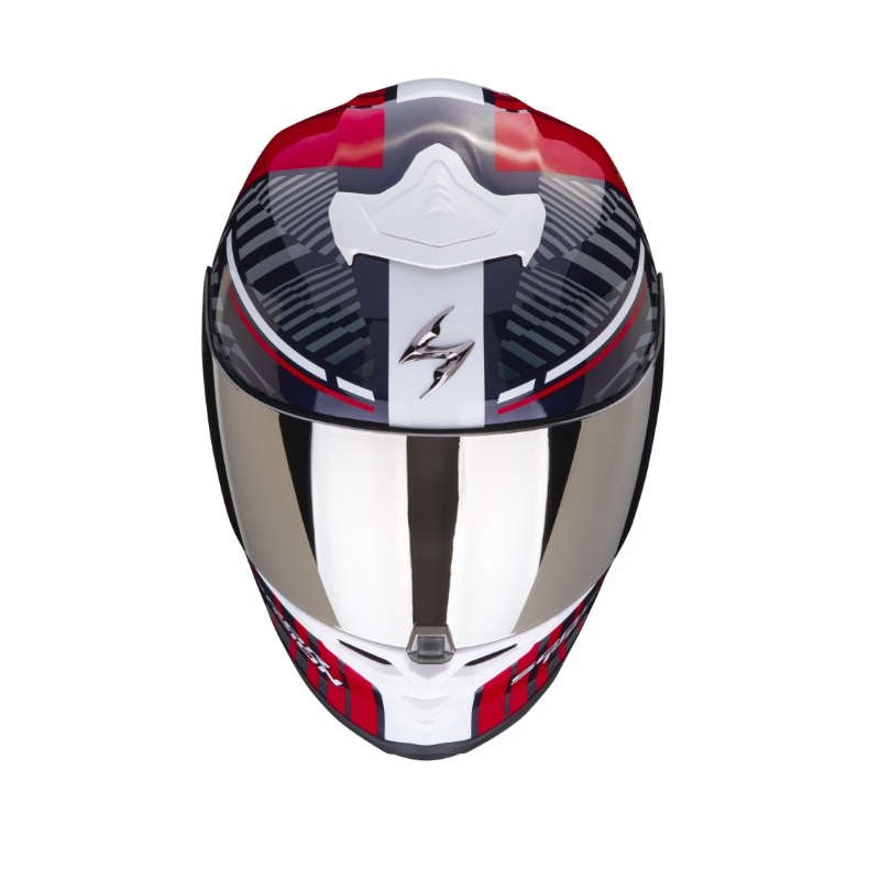 Scorpion EXO-R1 EVO Air Victory zárt bukósisak piros-kék-sárga