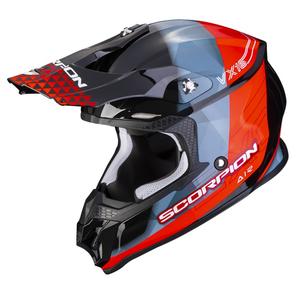 Scorpion VX-16 EVO AIR GEM motocross bukósisak fekete-kék-piros