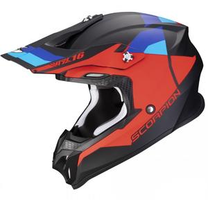 Scorpion VX-16 EVO AIR SPECRUM motocross bukósisak fekete-piros-kék