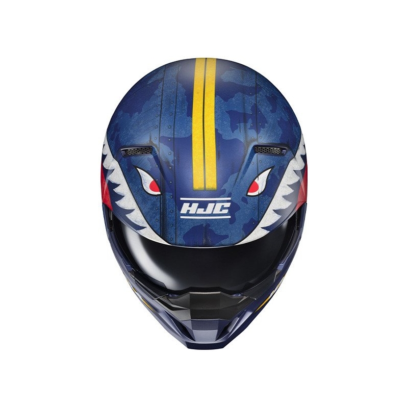 HJC i20 Vanguard Call Of Duty MC2SF nyitott bukósisak maszkal fehér-sárga-piros-kék