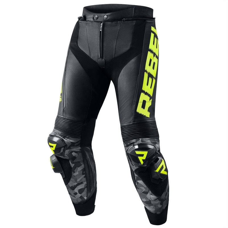 Rebelhorn Rebel motoros bőr nadrág fekete-fluo sárga kiárusítás