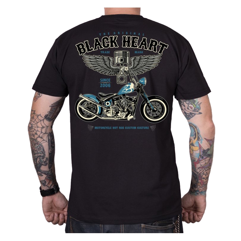 Black Heart Blue Chopper férfi póló