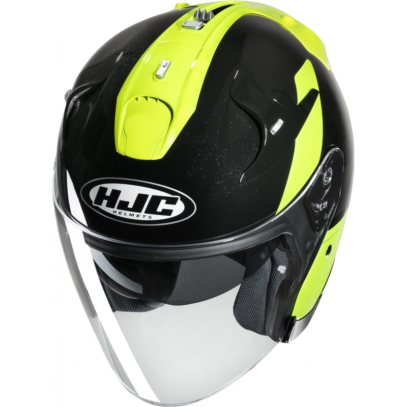 HJC FG-JET Epen MC3H nyitott bukósisak fekete-fluo sárga