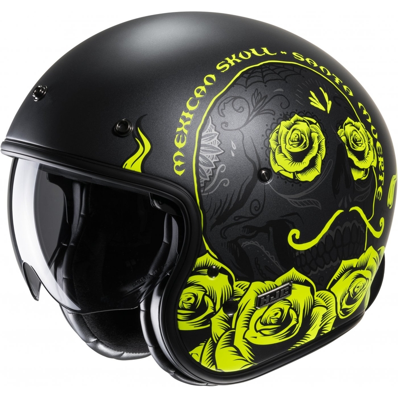 HJC V31 Desto MC3HSF nyitott bukósisak fekete-fluo sárga
