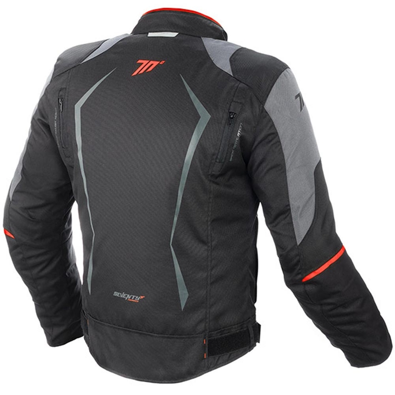 SEVENTY DEGREES SD-JR47 motoros kabát fekete-szürke-piros