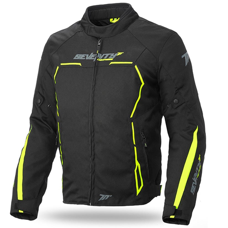 SEVENTY DEGREES SD-JR65 motoros kabát fekete-fluo sárga