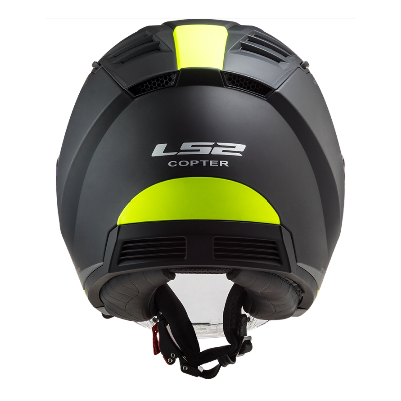LS2 OF600 Copter II Urbane 06 nyitott bukósisak fekete-fluo sárga