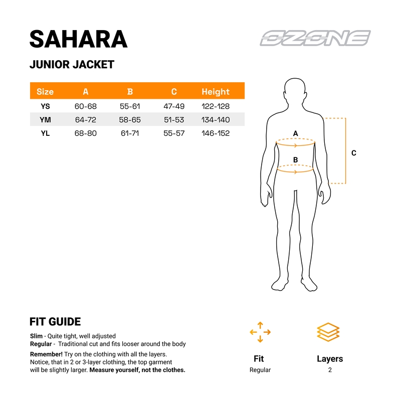 Ozone Sahara gyerek motoros kabát fekete