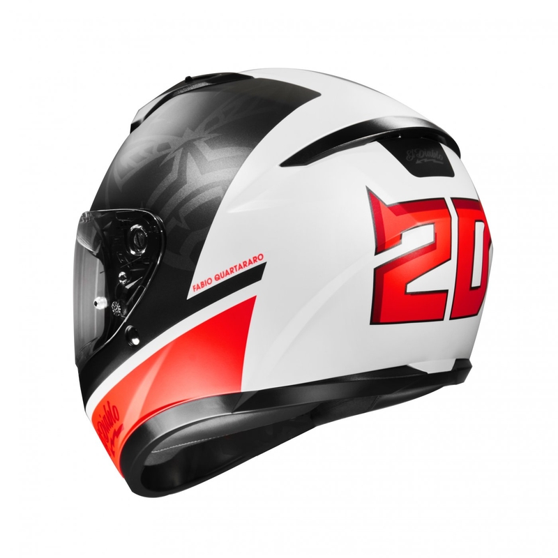 HJC C10 Fabio Quartararo 20 MC1SF zárt bukósisak fekete-fehér-piros